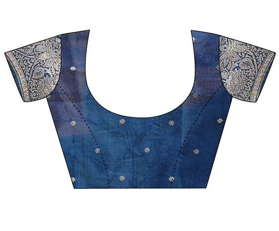 Midnight Blue Woven Patola Style Banarasi Silk Saree
