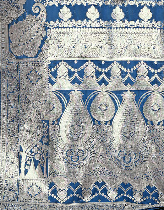 Midnight Blue Woven Patola Style Banarasi Silk Saree