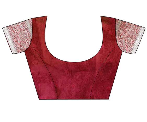 Maroon Woven Banarasi Silk Saree