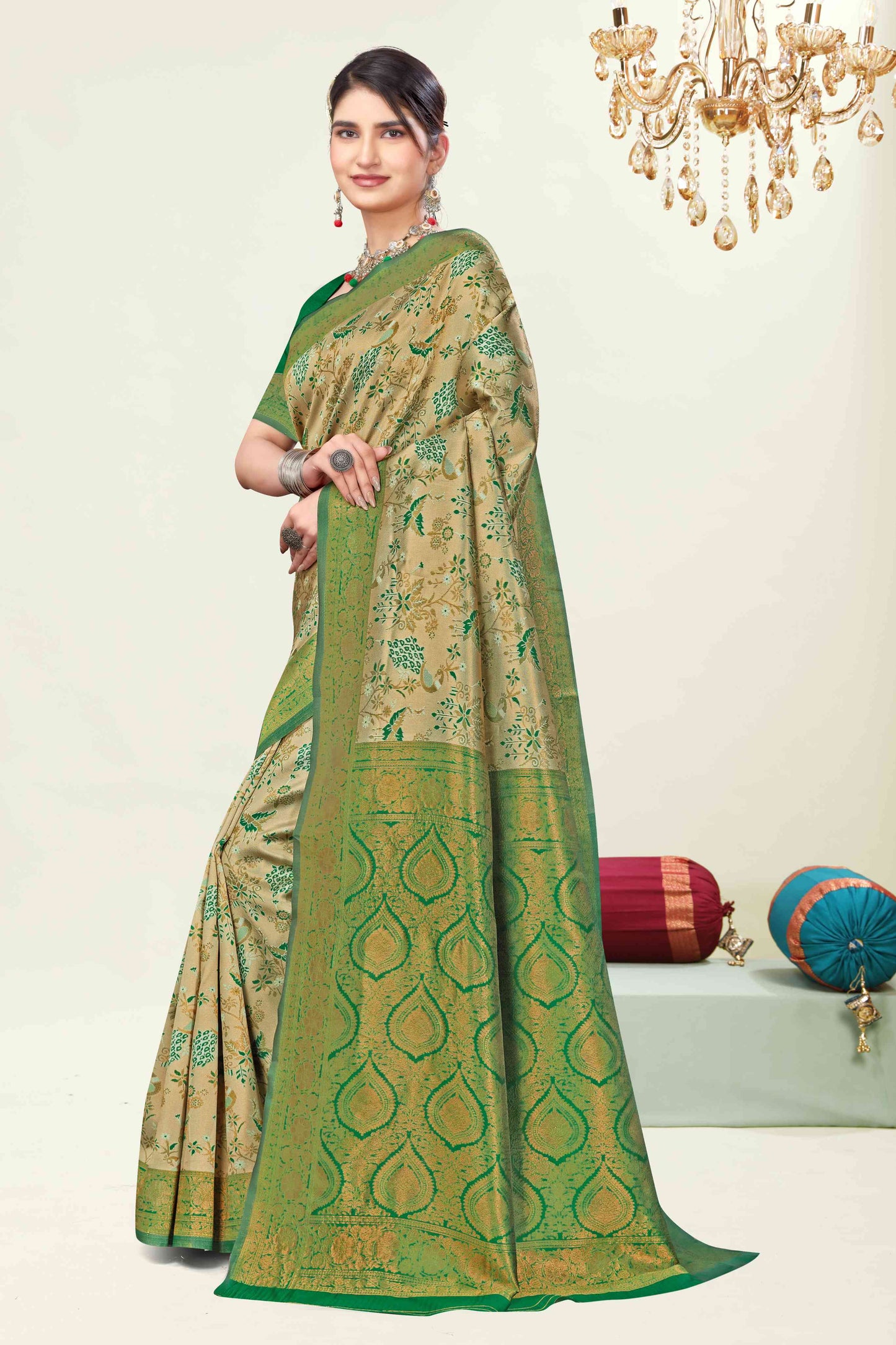 Emerald Glow Premium Kanjivaram Silk