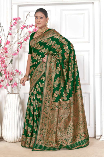 Green Banarasi Silk Saree