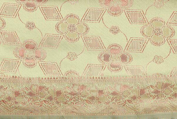 Pastel Green Woven Banarasi Silk Saree