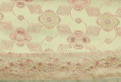 Pastel Green Woven Banarasi Silk Saree