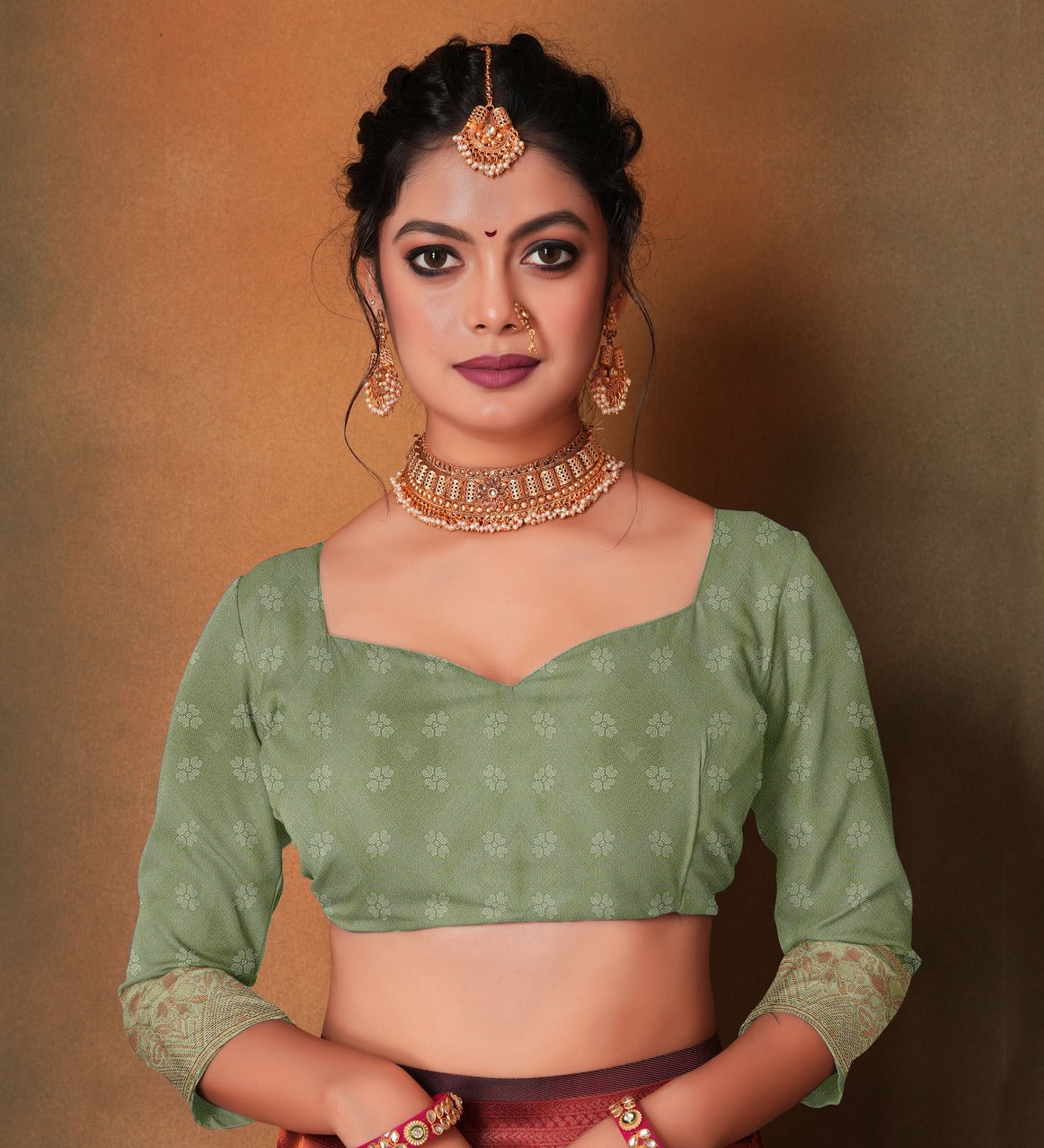 Pastel Green Woven Banarasi Silk Saree