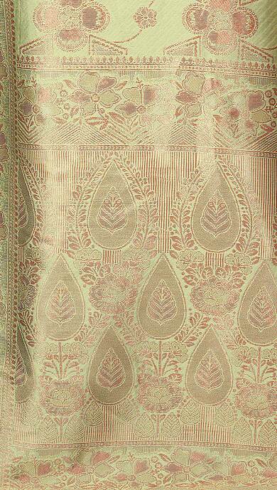 Pastel Green Woven Banarasi Silk Saree