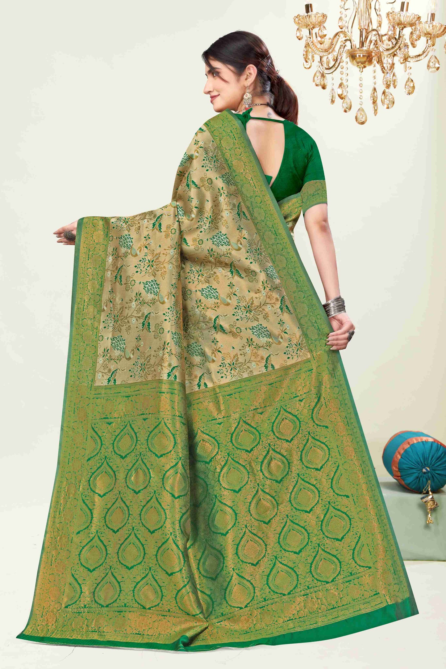 Emerald Glow Premium Kanjivaram Silk