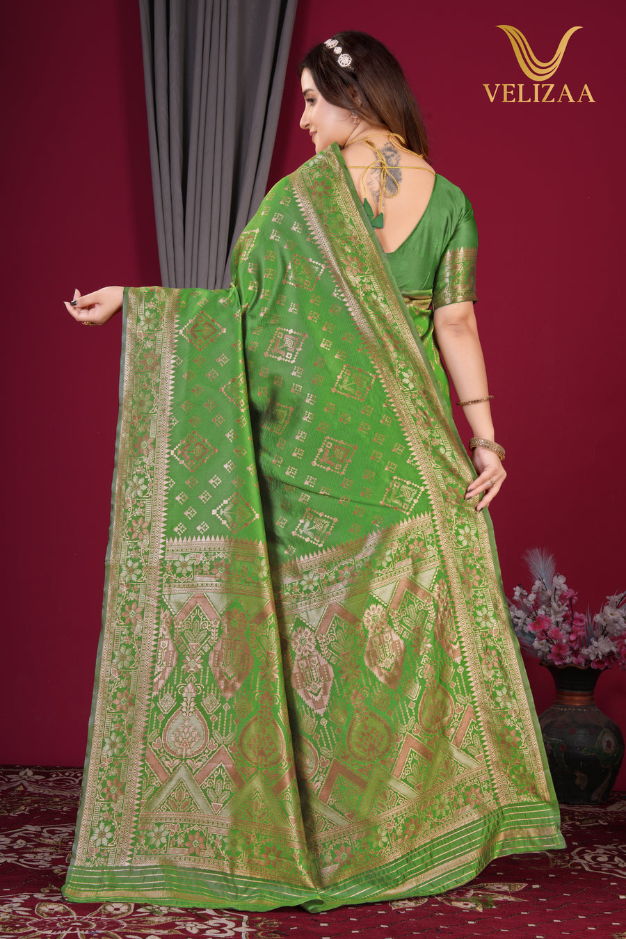 Green Soft WovenBanarasi Silk Saree