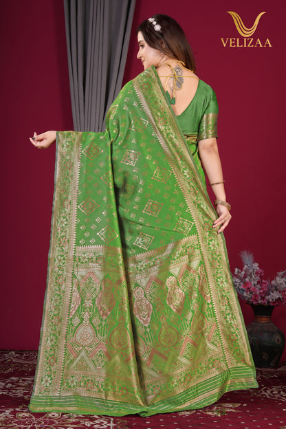 Green Soft WovenBanarasi Silk Saree